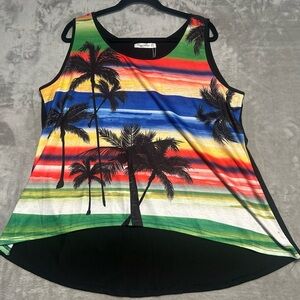 Rose Gal Plus Size 4XL Tank Top Women’s Tropical Beach Summer